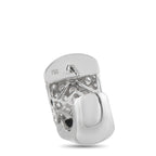 Exclusive 18K White Gold 3.10ct Diamond Wide Huggie Earrings