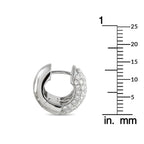 Exclusive 18K White Gold 3.10ct Diamond Wide Huggie Earrings