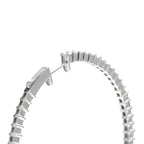 18K White Gold 4.40ct Diamond Inside-Out Hoop Earrings
