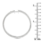 Exclusive 18K White Gold 4.40ct Diamond Inside-Out Hoop Earrings