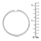 18K White Gold 4.40ct Diamond Inside-Out Hoop Earrings