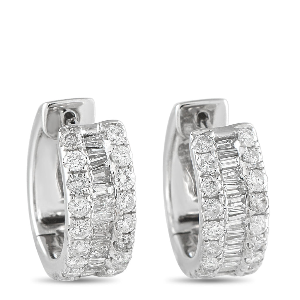 Exclusive 18K White Gold 1.33ct Diamond Huggie Earrings – These earrings are ideal for anyone who appreciates quiet luxury