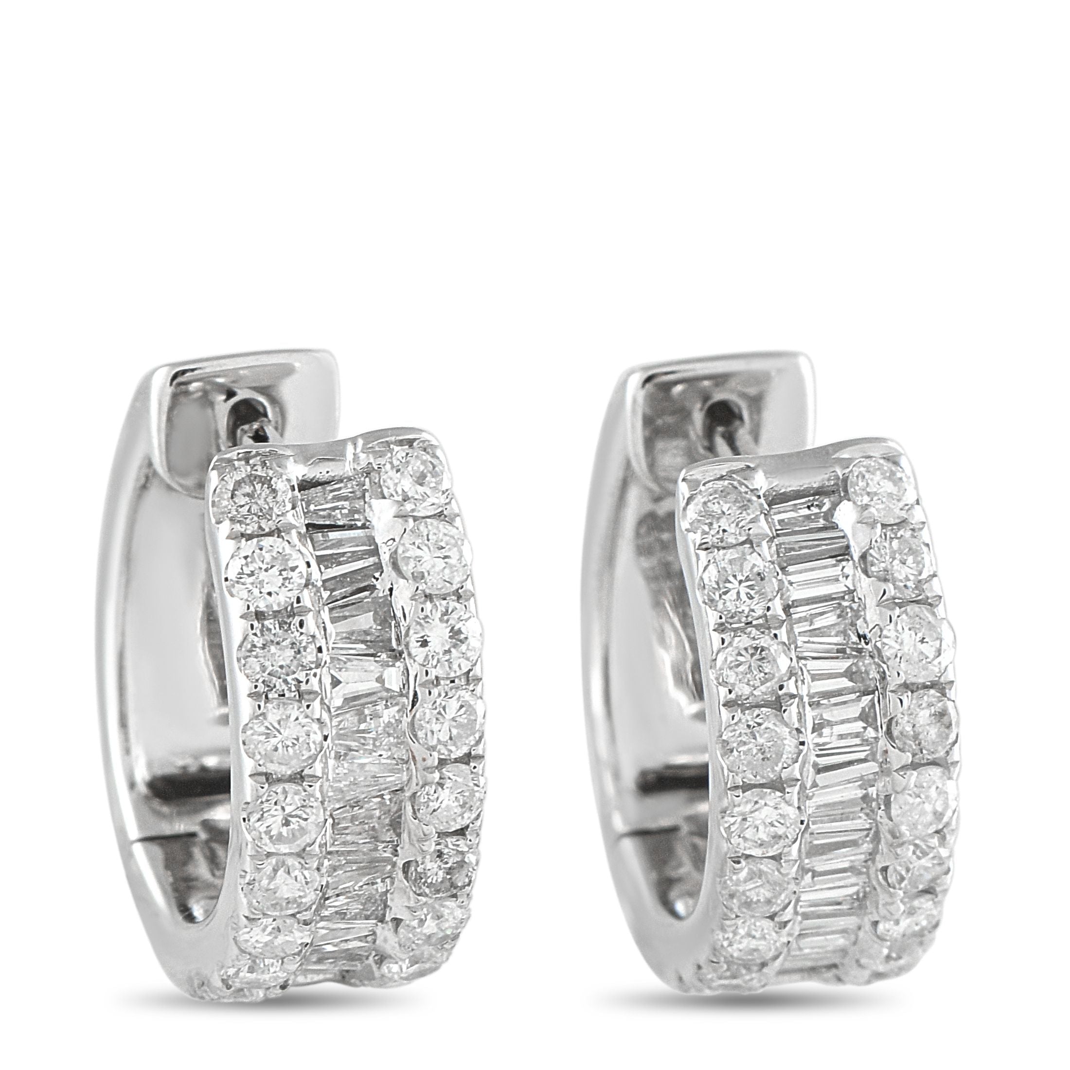 Exclusive 18K White Gold 1.33ct Diamond Huggie Earrings – These earrings are ideal for anyone who appreciates quiet luxury