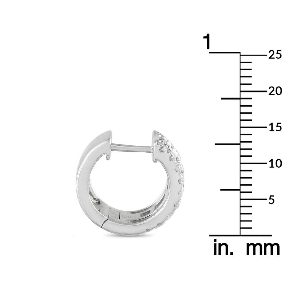 Exclusive 18K White Gold 1.33ct Diamond Huggie Earrings