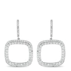 Exclusive 18K White Gold 1.50ct Diamond Dangle Earrings – These exquisite earrings offer a chic, contemporary point of view