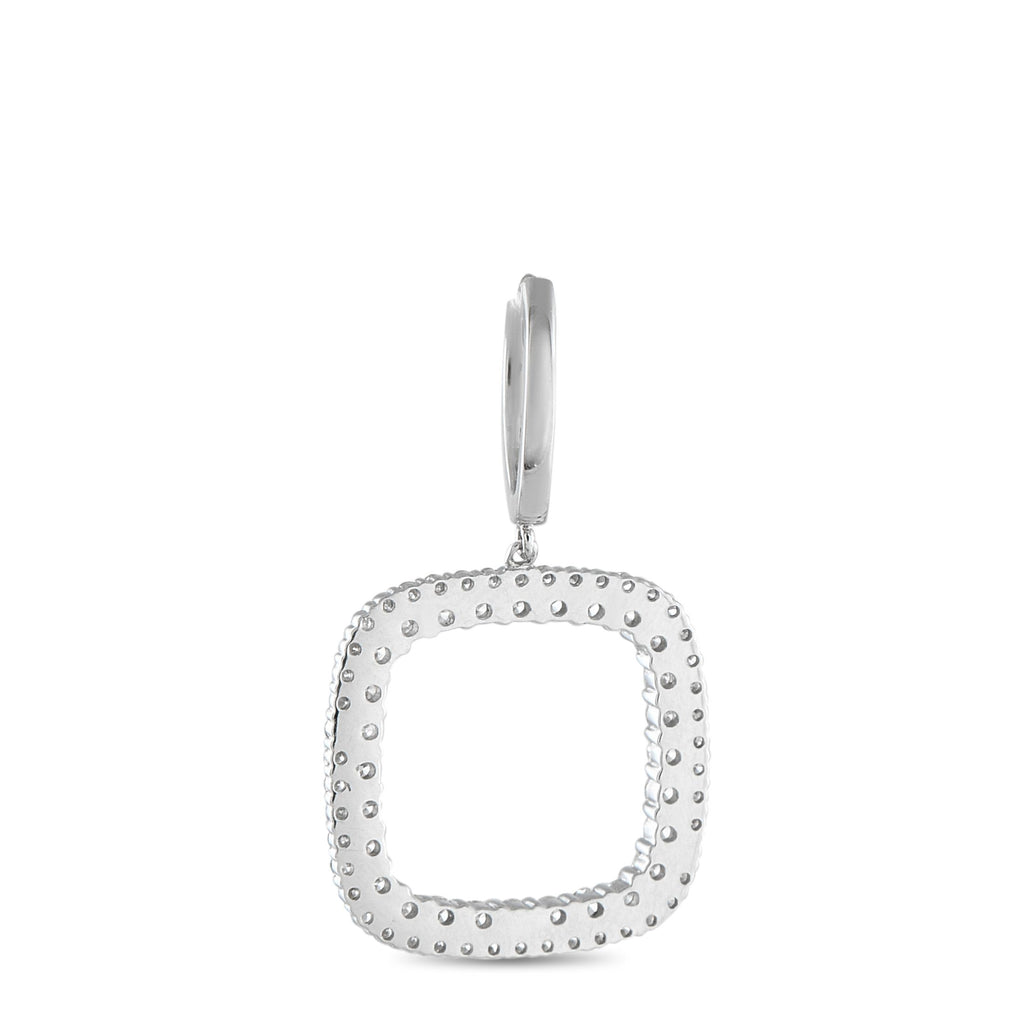 Exclusive 18K White Gold 1.50ct Diamond Dangle Earrings