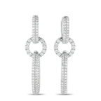 Exclusive 18K White Gold 3.85ct Diamond Dangle Earrings – These earrings will continually catch the light and capture your im