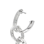 18K White Gold 3.85ct Diamond Dangle Earrings