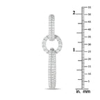 18K White Gold 3.85ct Diamond Dangle Earrings