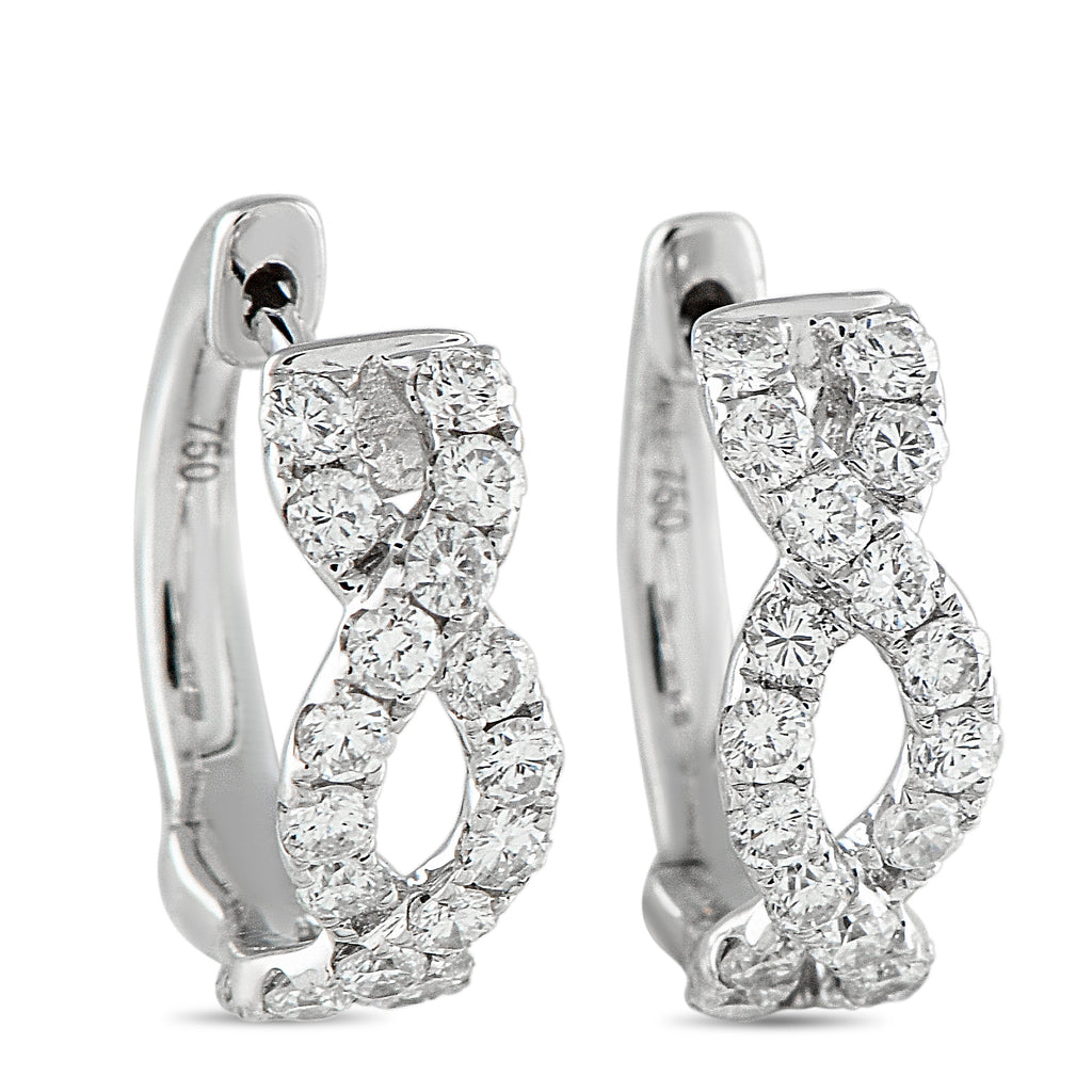 18K White Gold 0.67ct Diamond Earrings