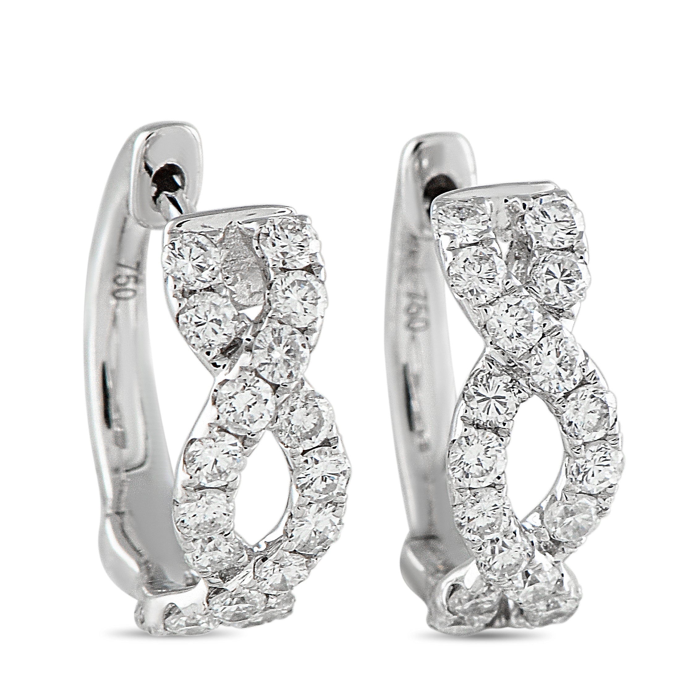18K White Gold 0.67ct Diamond Earrings