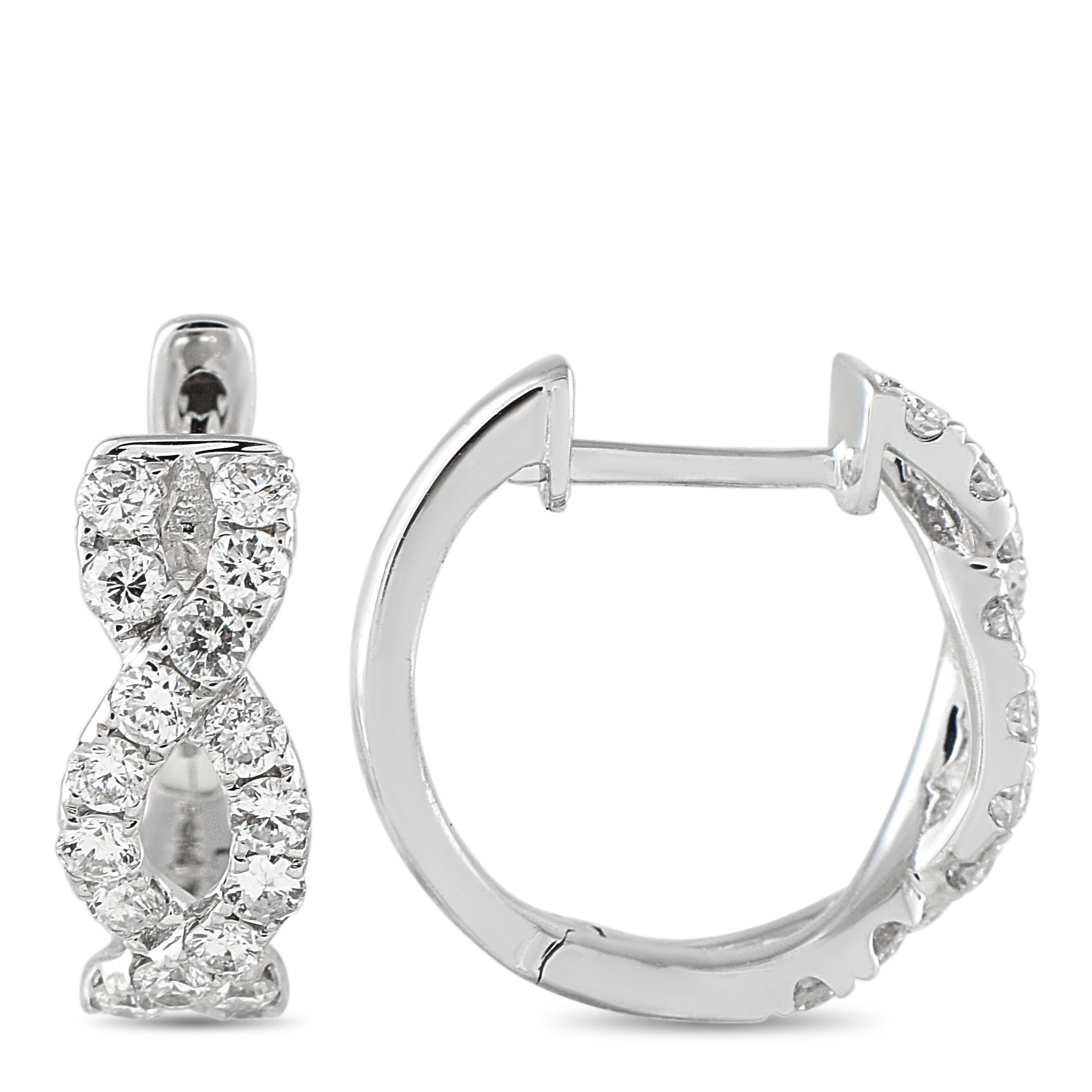 18K White Gold 0.67ct Diamond Earrings