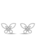 Exclusive 18K White Gold 0.85ct Diamond Butterfly Earrings – A delicate design makes these butterfly earrings pure magic