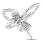 Exclusive 18K White Gold 0.85ct Diamond Butterfly Earrings