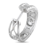 18K White Gold 1.65ct Diamond Hoop Earrings