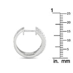 18K White Gold 1.65ct Diamond Hoop Earrings