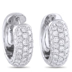Exclusive 18K White Gold 2.0ct Diamond Huggie Earrings – Diamonds with a total weight of 2