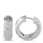 Exclusive 18K White Gold 2.0ct Diamond Huggie Earrings
