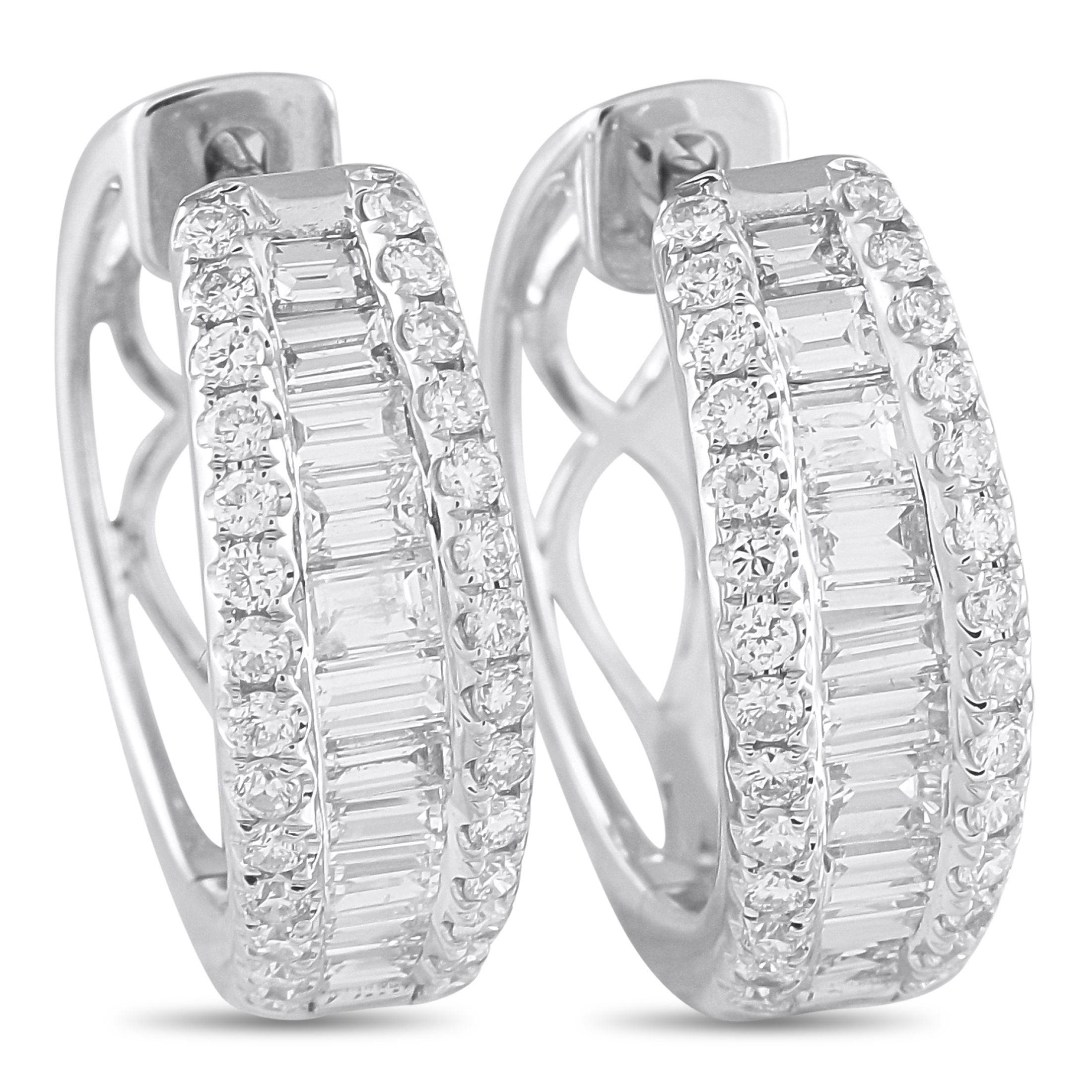 Exclusive 18K White Gold 1.60ct Diamond Earrings – A classic design means these luxurious earrings will never go out of style