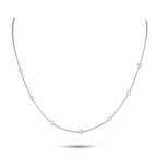 Exclusive 18K White Gold 1.05ct Diamond Station Necklace – This necklace possesses an elegant, understated sense of style