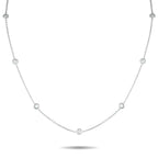 Exclusive 18K White Gold 1.75ct Diamond Station Necklace ANK-20144 – Versatile and always in style, this Exclusive  diamond s