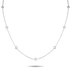 18K White Gold 1.75ct Diamond Station Necklace