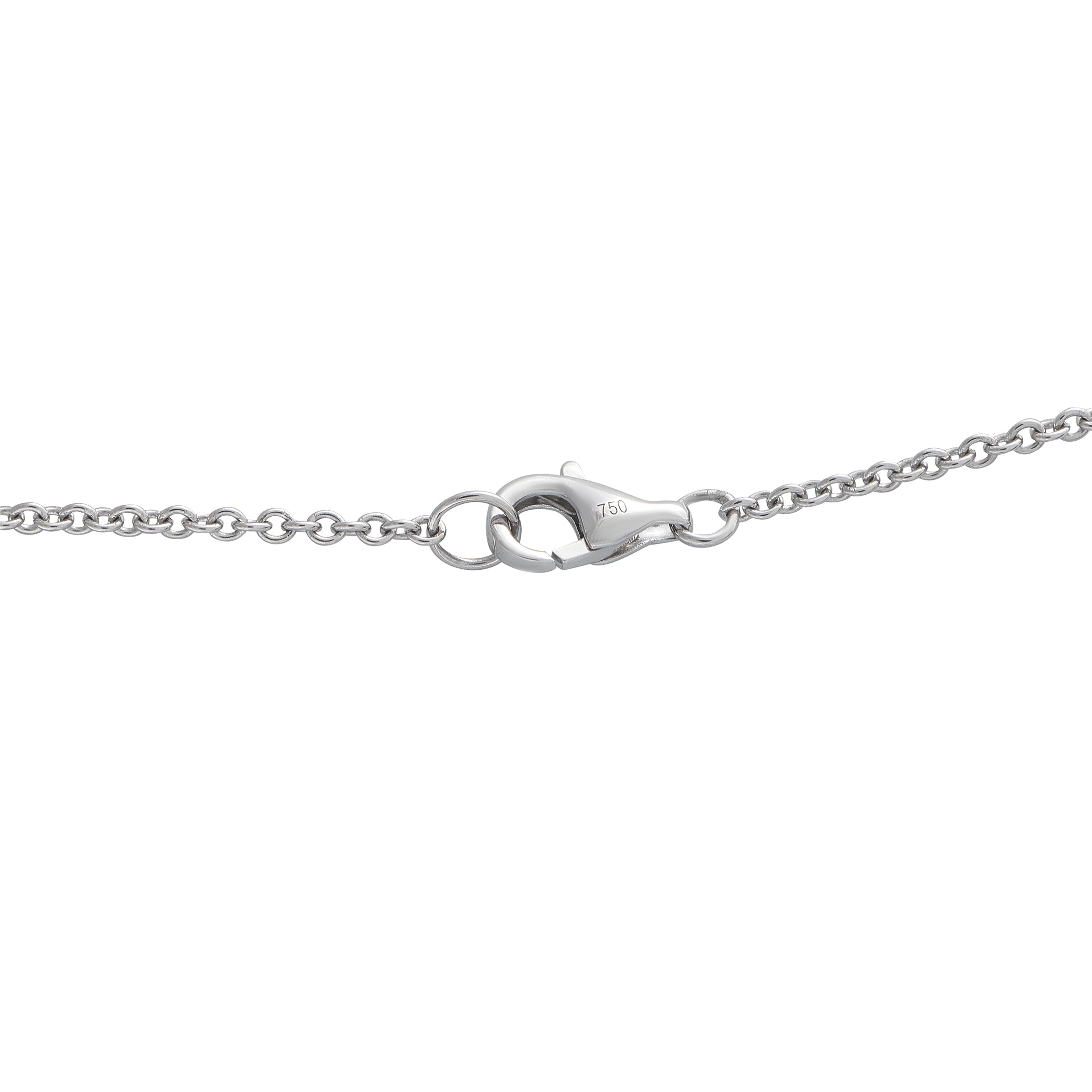 18K White Gold 1.75ct Diamond Station Necklace