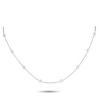 18K White Gold 1.50ct Diamond Station Necklace