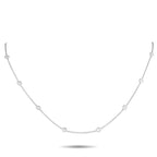 Exclusive 18K White Gold 1.50ct Diamond Station Necklace – This necklace will effortlessly elevate any ensemble