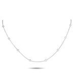 Exclusive 18K White Gold 1.50ct Diamond Station Necklace – This necklace will effortlessly elevate any ensemble