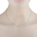 Exclusive 18K White Gold 1.50ct Diamond Station Necklace