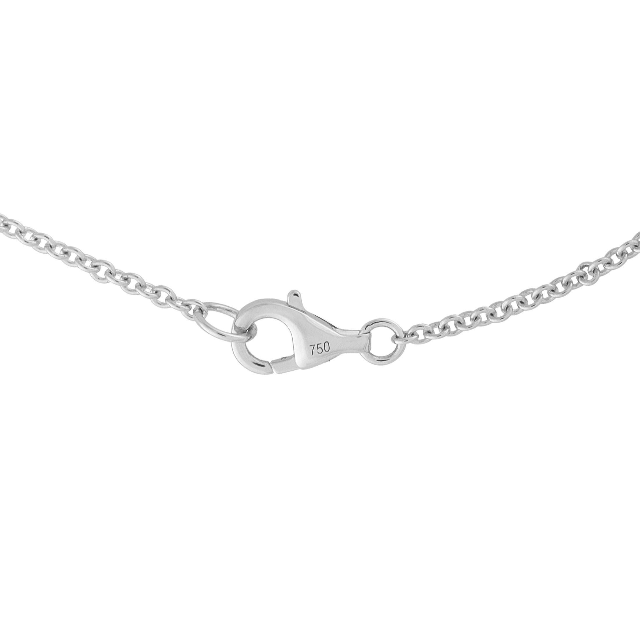 Exclusive 18K White Gold 1.85ct Diamond Station Necklace