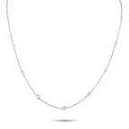 Exclusive 18K White Gold 1.50ct Diamond Station Necklace – This classically elegant necklace will never go out of style