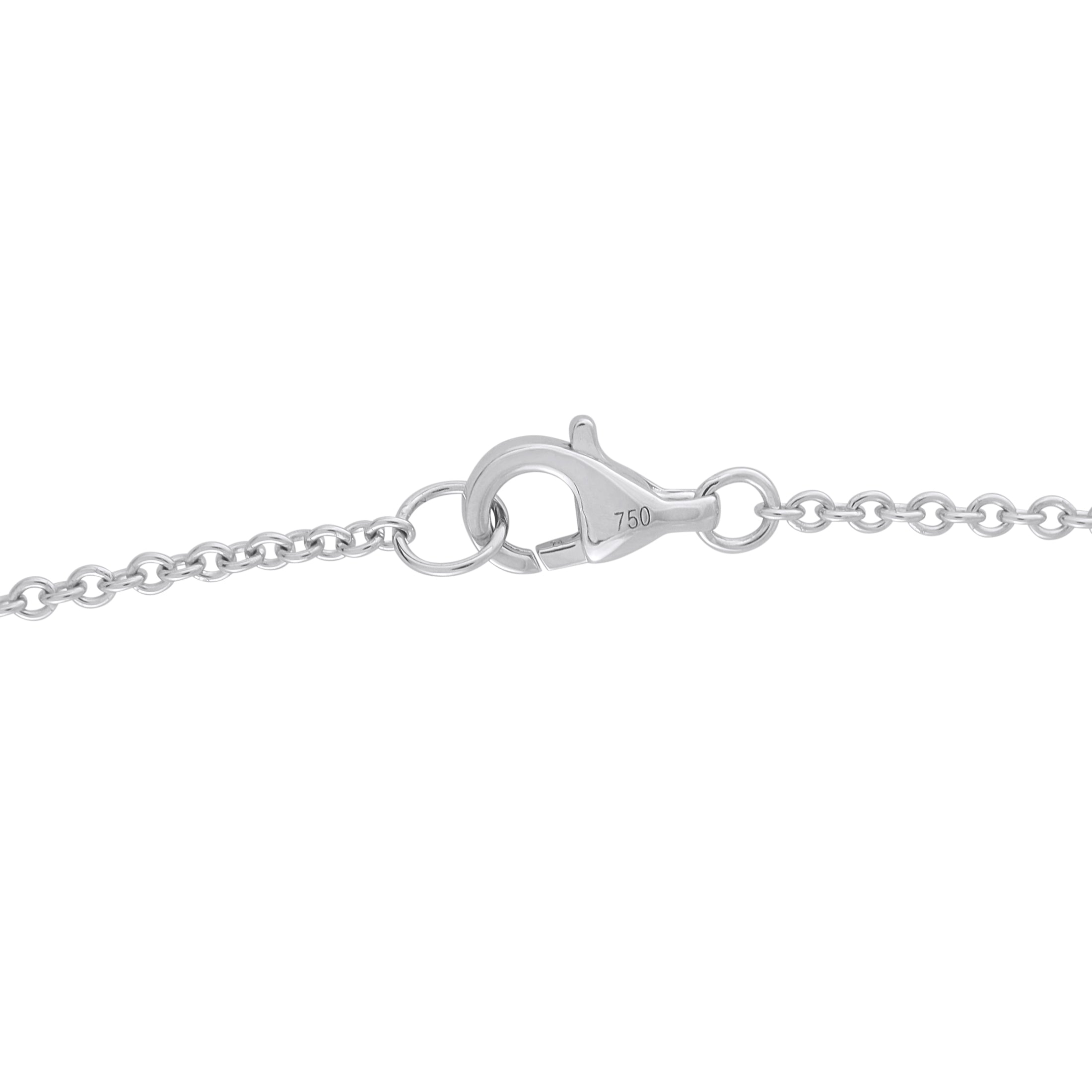 18K White Gold 0.75ct Diamond Station Necklace