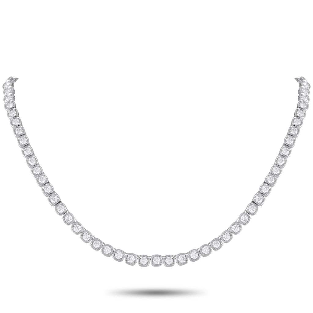 Exclusive 18K White Gold 15.60ct Diamond Necklace – Sparkling Diamonds with a total weight of 15