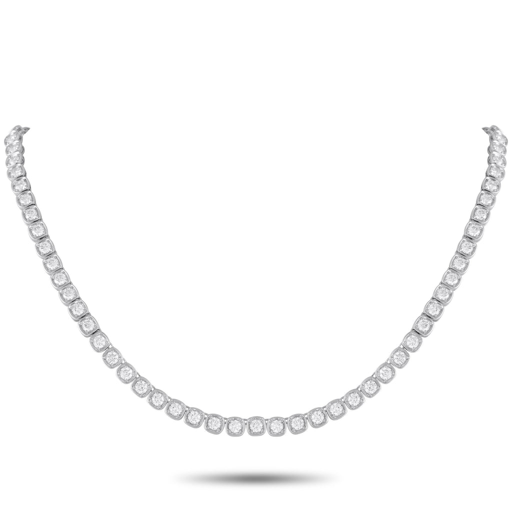 Exclusive 18K White Gold 15.60ct Diamond Necklace – Sparkling Diamonds with a total weight of 15