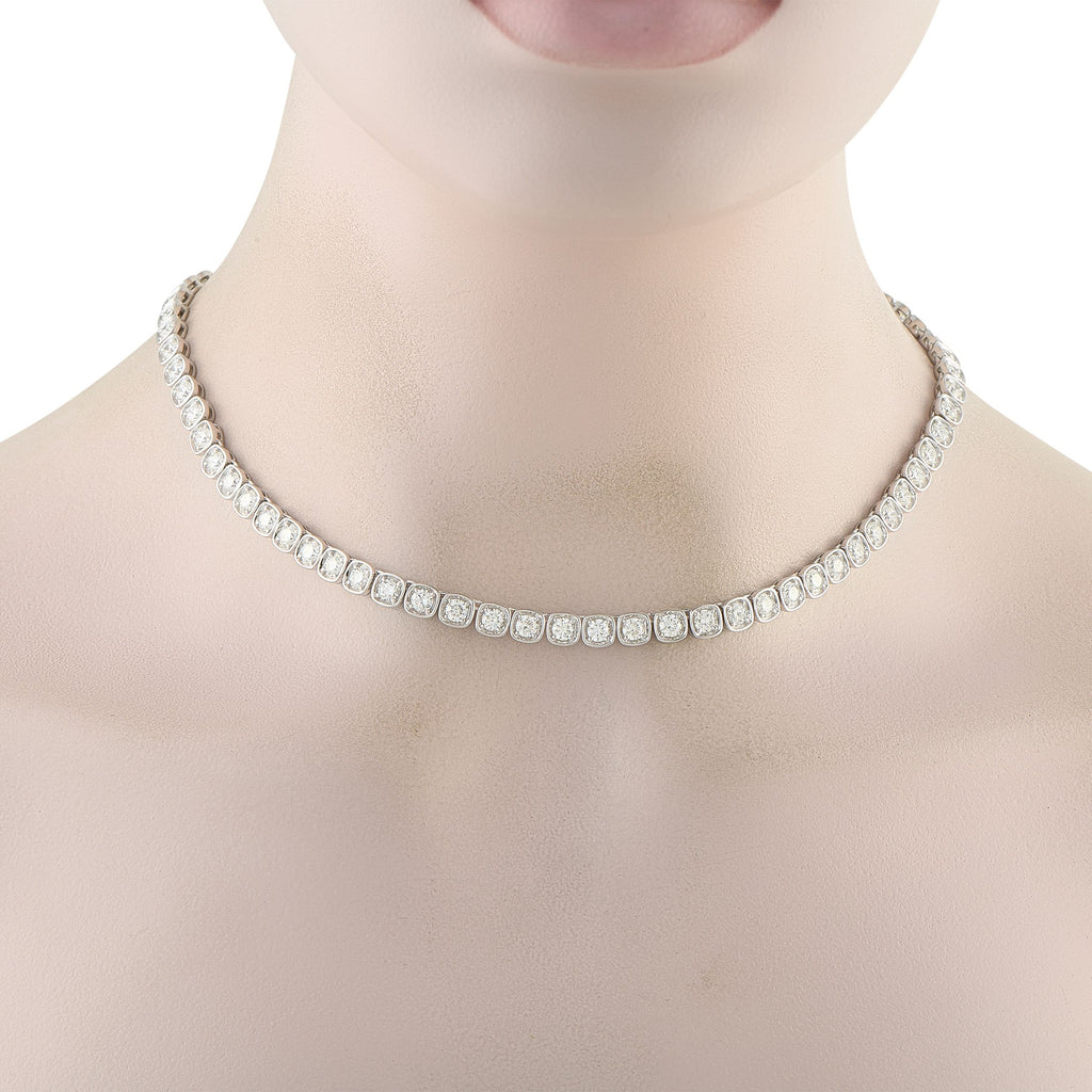Exclusive 18K White Gold 15.60ct Diamond Necklace