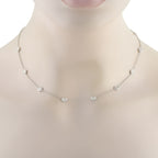 Exclusive 18K White Gold 3.30ct Diamond Station Necklace