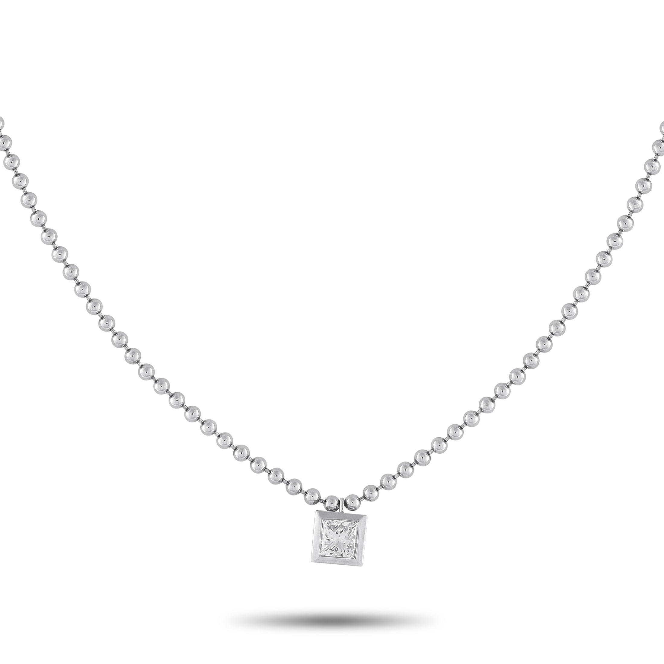 Exclusive 18K White Gold 0.52ct Diamond Necklace – This sophisticated necklace offers contemporary elegance