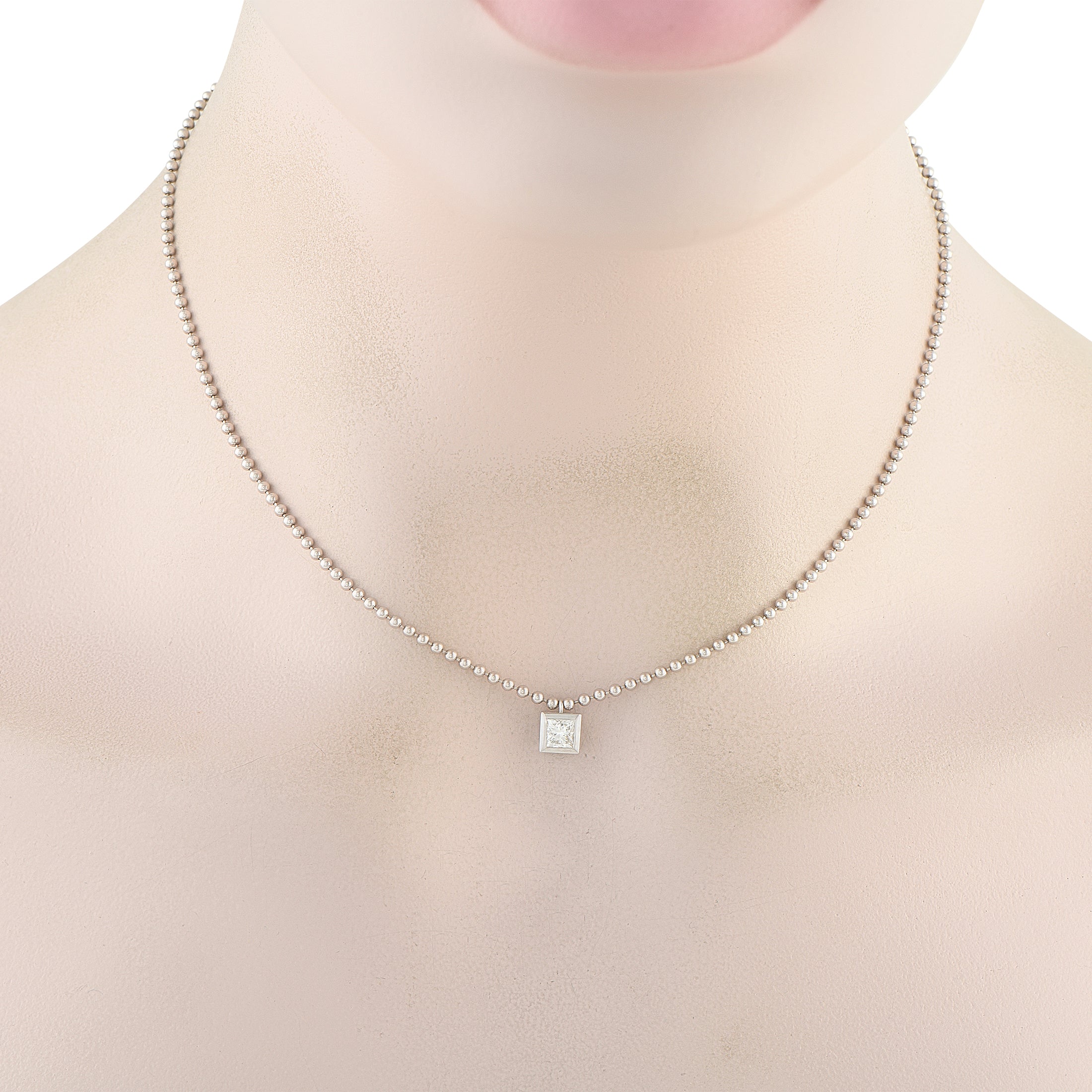 18K White Gold 0.52ct Diamond Necklace
