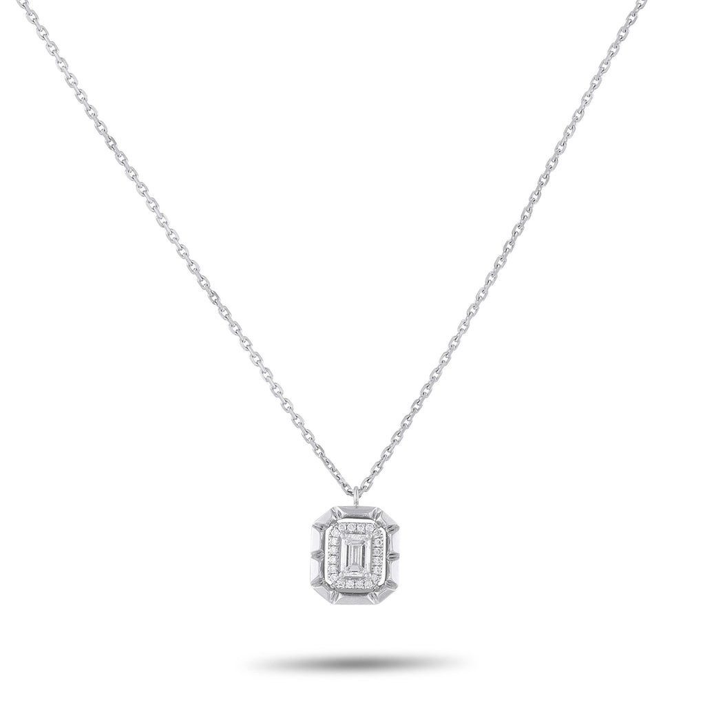Exclusive 18K White Gold 0.62ct Diamond Pendant Necklace – This necklace is simple, stylish, and incredibly sophisticated