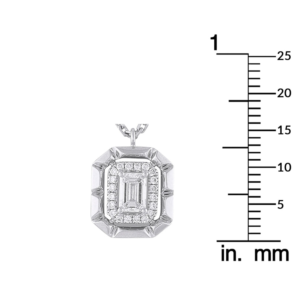 Exclusive 18K White Gold 0.62ct Diamond Pendant Necklace