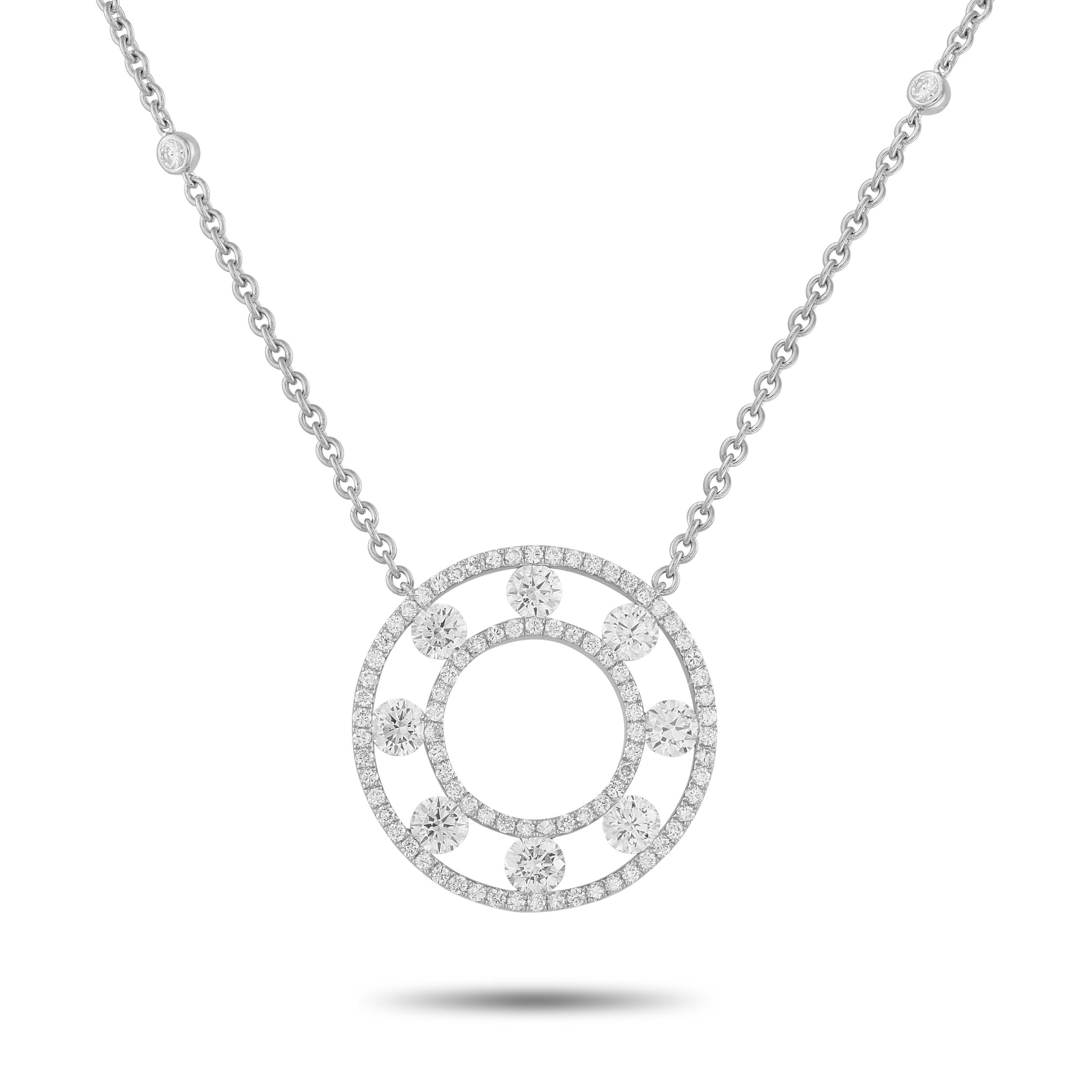 Exclusive 18K White Gold 1.70ct Diamond Necklace – This luminous necklace will inspire endless compliments