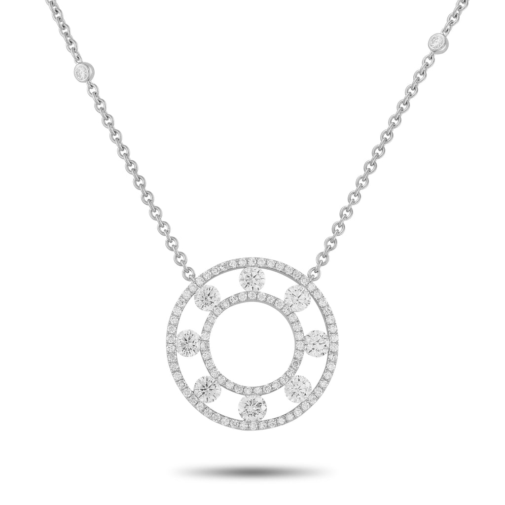18K White Gold 1.70ct Diamond Necklace