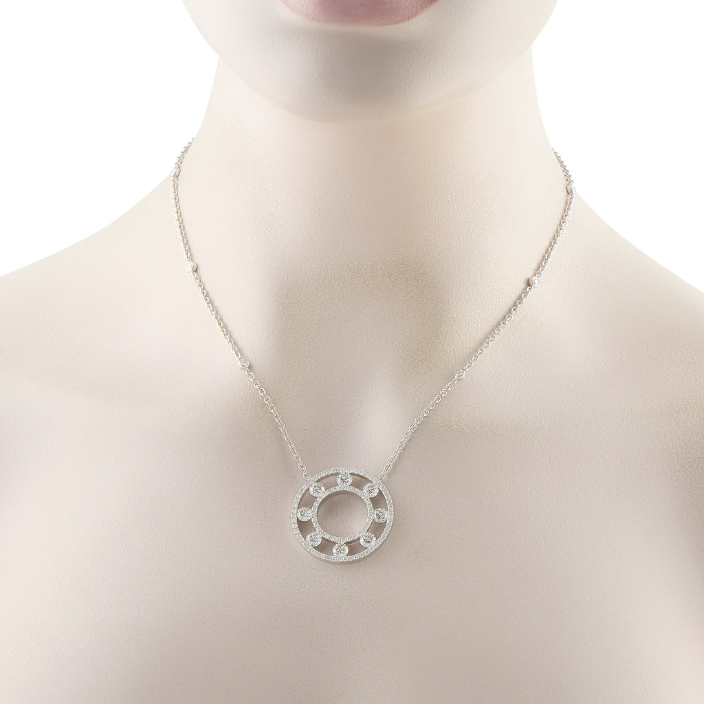 18K White Gold 1.70ct Diamond Necklace
