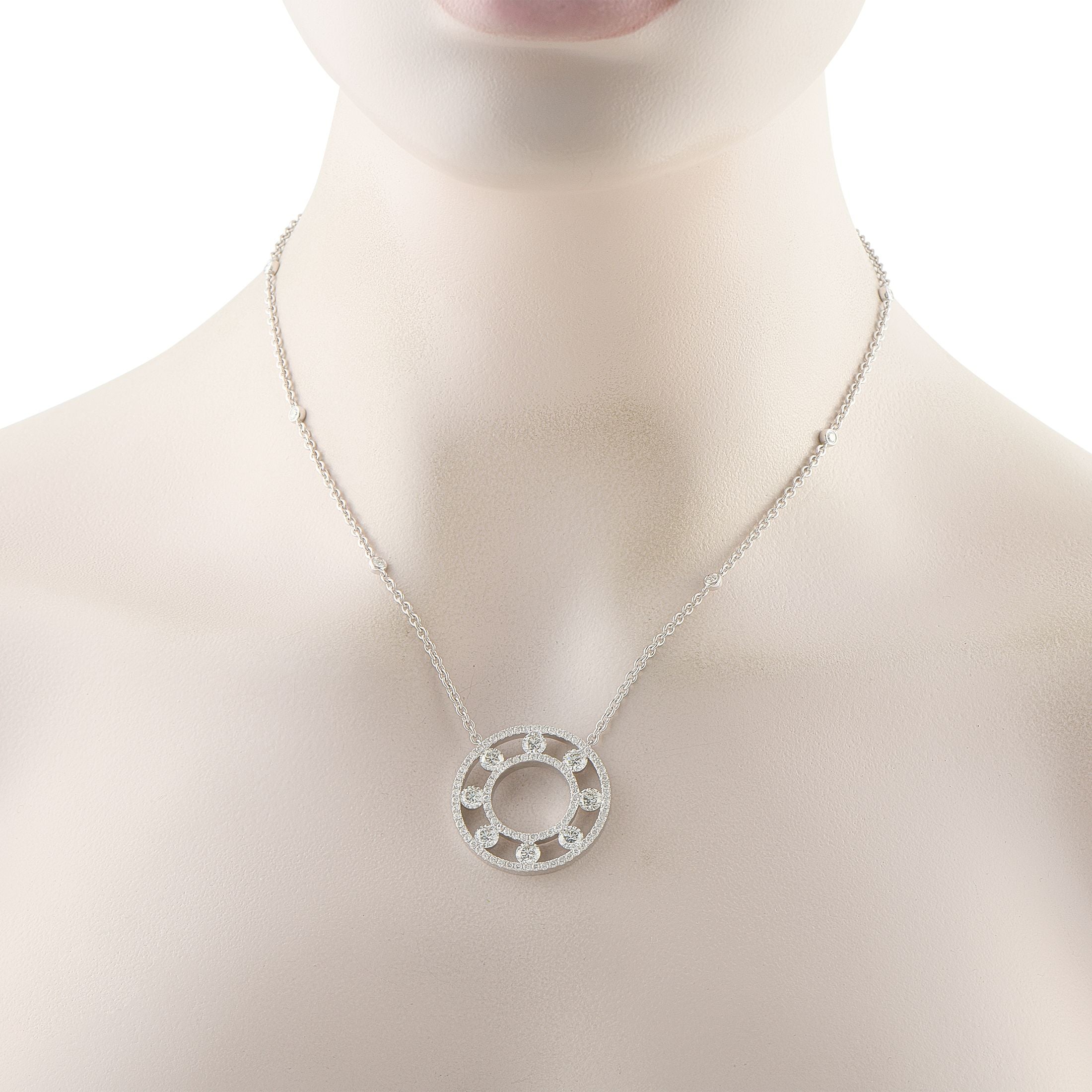 Exclusive 18K White Gold 1.70ct Diamond Necklace