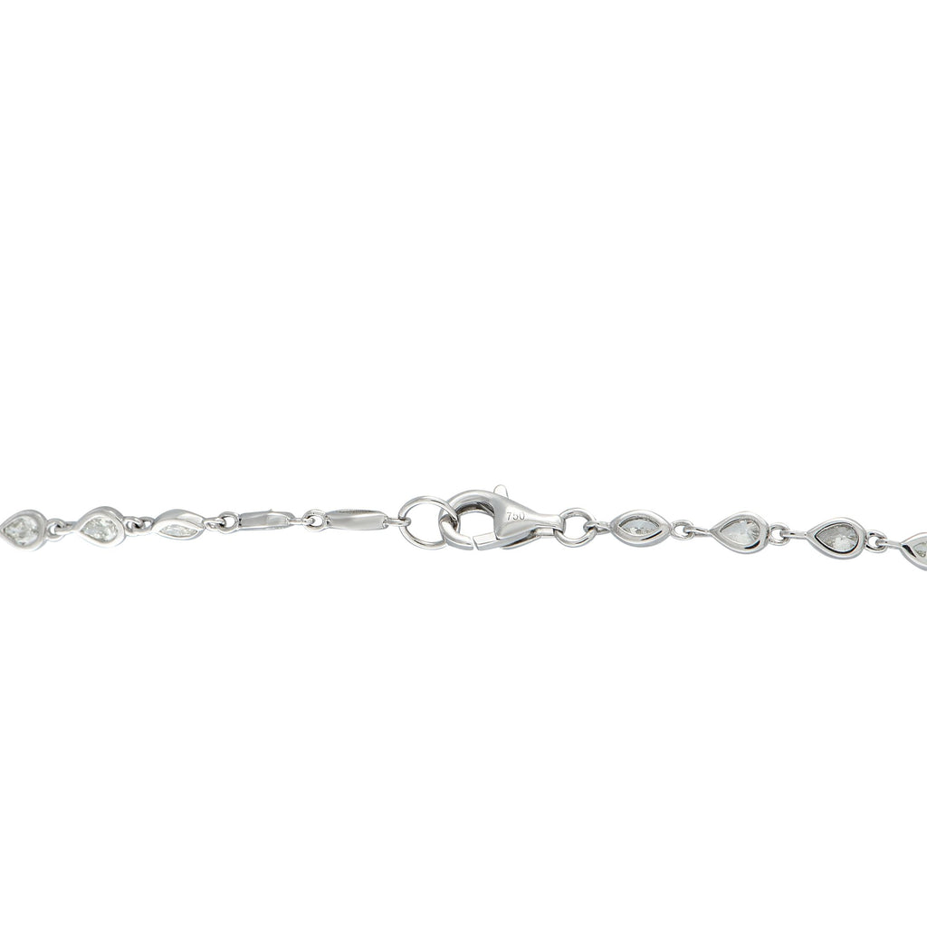Exclusive 18K White Gold 7.85ct Diamond Long Necklace