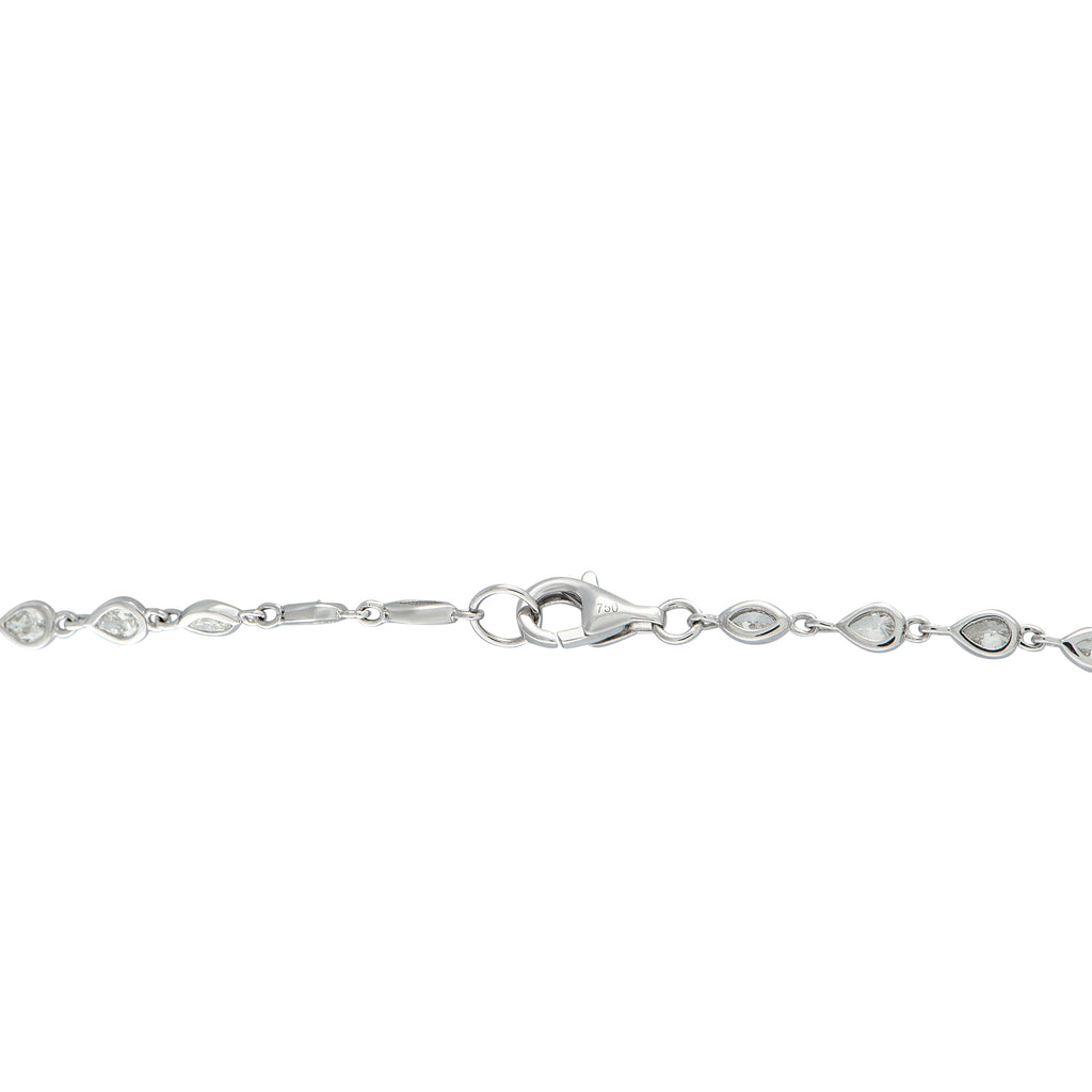 Exclusive 18K White Gold 7.85ct Diamond Long Necklace