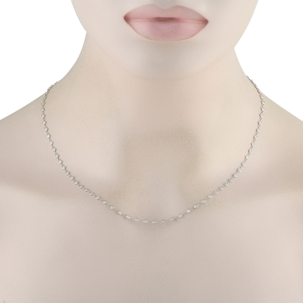Exclusive 18K White Gold 1.65ct Diamond Necklace