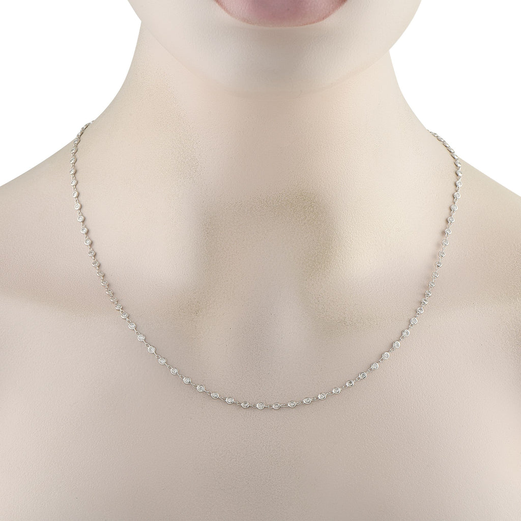 Exclusive 18K White Gold 2.15ct Diamond Necklace